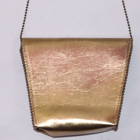 LEATHEROCK NINA ARJANI GOLD LEATHER CROSSBODY - Picture 4 of 5